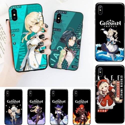 Anime Genshin Impact Phone Case for iPhone 11 12 mini pro XS MAX 8 7 6 6S Plus X 5S SE 2020 XR
