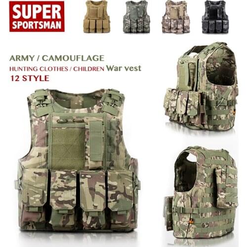 Children Hunting Camouflage Tactical Kids Airsoft Gear Vests Men Military Equipment Boys Girl Sniper Army Uniform Sports Clothes