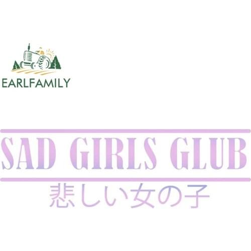 EARLFAMILY 13cm X 4.3cm for Said Girls Club Car Stickers Sunscreen Personality Decals Scratch-Proof Creative Car Styling