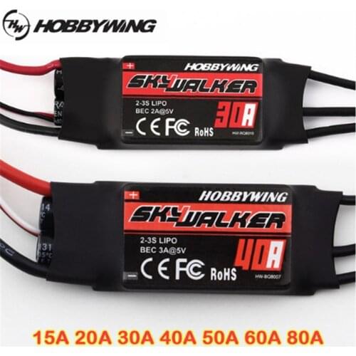 Hobbywing Skywalker 20A 30A 40A 50A 60A 80A ESC Speed Controler With UBEC For RC FPV Quadcopter RC Airplanes Helicopter