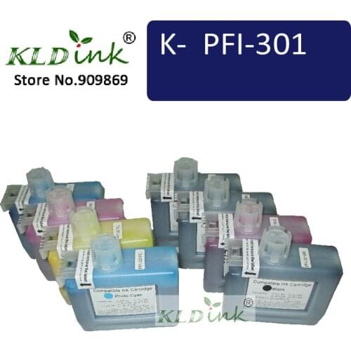 KLDINK - Any 8pcs of PFI-301 PFI 301 Ink Tank - compatible with imagePROGRAF ipf8100 ipf8000s ipf8100 ipf8000s ipf9000 ipf8000
