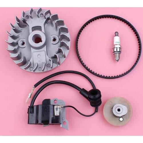 Flywheel Ignition Coil Camshaft Pulley Gear Timing Belt Kit For Honda GX35 GX 35 4 Stroke Small Engine Motor Spare Part