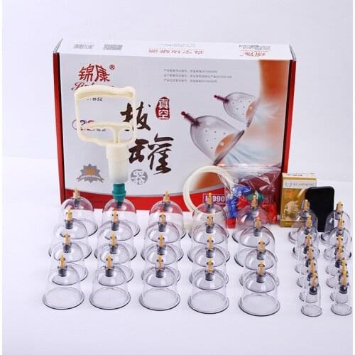 24/32 pcs massage Vacuum cupping set thicker magnetic aspirating cupping cans acupuncture massage suction cup with tube
