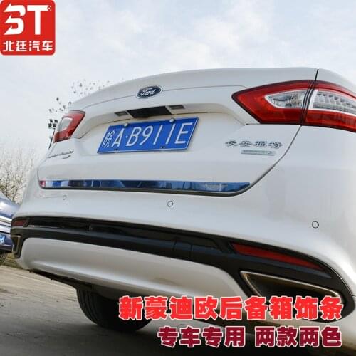 Tailgate Rear Door Bottom Cover Molding Trim Stainless Steel back door trim car Accessories for Ford Mondeo 2013-2018Car Styling
