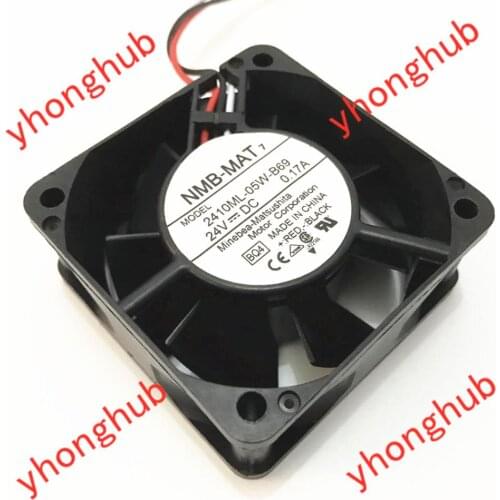 NMB-MAT 2410ML-05W-B69 BQ4 DC 24V 0.17A 60x60x25mm Server Cooling Fan