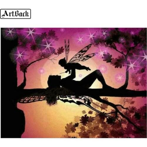 New 5d diamond painting elf landscape tree pattern full square diamond mosaic kit diamond embroidery sewing crafts home decor