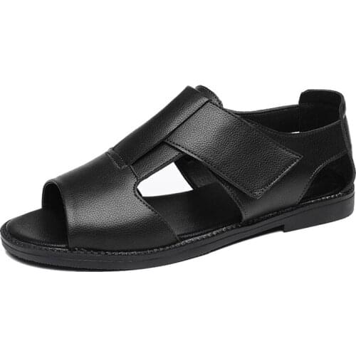 NPEZKGC Men's Leather Sandals