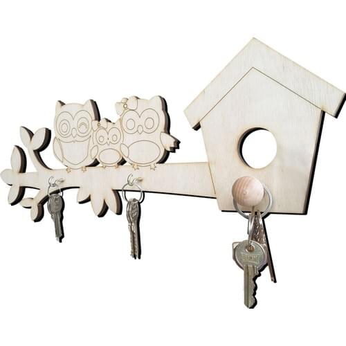 Okutan Hobby A12 The Owl Keychain Robe Hook Wooden object