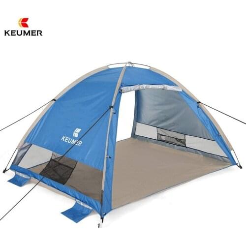 Tent 3-4 Person Quick Automatic Opening Beach Sunshade Tent Foldable Outdoor Couple Park Camp Picnic Tent Beach Cushion Awning