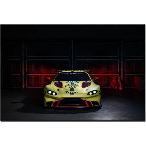 Aston Martin Vantage GTE Supercar Poster Modern Decorative DIY Frame Wall Paintings Bedroom Decoration Home Decor