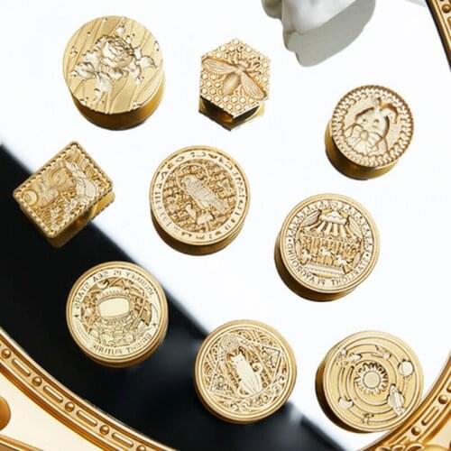 Custom 3D Irregular Bear Plant Stamp Head Removable Wax Seal Handle Heads Stamps Postage Journal Package Wedding Gift Envelope