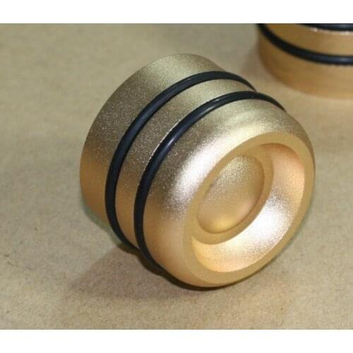 All Aluminum Knobs Luxury Gold Black Ring Rubber Sleeve Diameter 44 mm Height 33mm Knob Switch