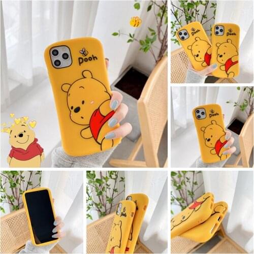 Disney Winnie the pooh anime silicone phone case for iPhone 11 12 Pro Max mini 7 8 plus XR X XS MAX SE shockproof shell cover
