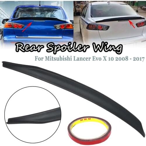 Car Rear Trunk Lip Spoiler Wing Black For Mitsubishi Lancer Evo X 10 2008-2017