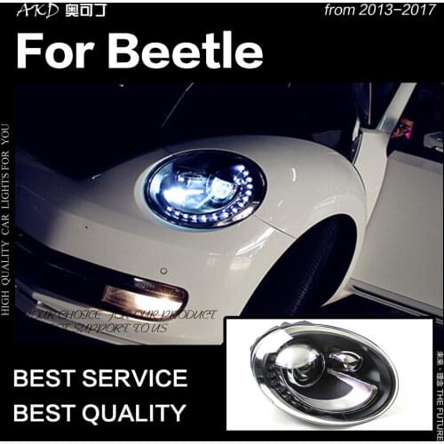 AKD Car Styling for Beetle Headlights 2013-2017 Beetle LED Headlight DRL Hid Head Lamp Angel Eye Bi Xenon Beam Accessories