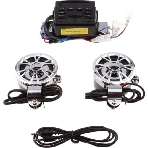 Bluetooth Motorcycle Handlebar Audio Amplifier Stereo Speaker System MP3