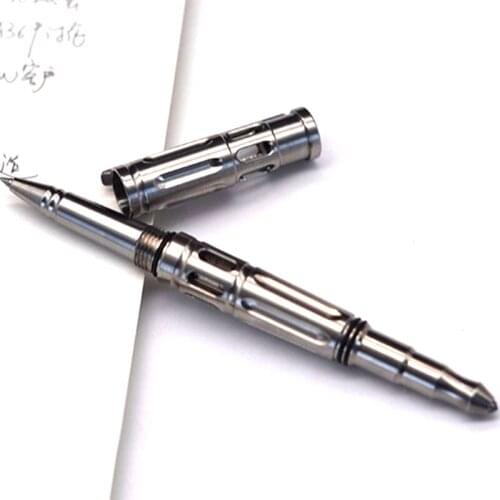 1PC Titanium Alloy Tactical Pen Self-defense Multifunction Alloy Metal Pen Equipment Outdoor Camping EDC Pocket Tool