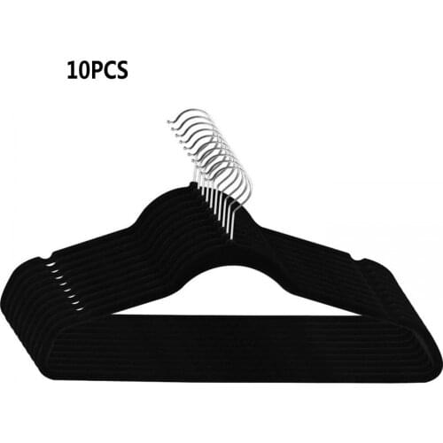 Ultra-thin Velvet Non-slip Hanger Women Men Natural Finish Drying Rack Durable Metal Structure Hanger