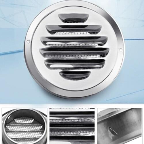 Stainless Steel Ventilation Exhaust Grille Wall Ceiling Air Vent Grille Ducting Cover Outlet Heating Cooling Waterproof Vent Cap