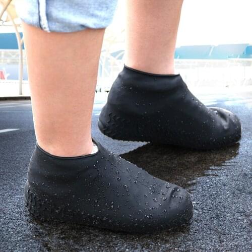 HOOMIN Waterproof Water Rain Shoes Covers Reusable Silicone Shoe Cover Non Slip Rubber Rain Boot Unisex Shoes Accessories