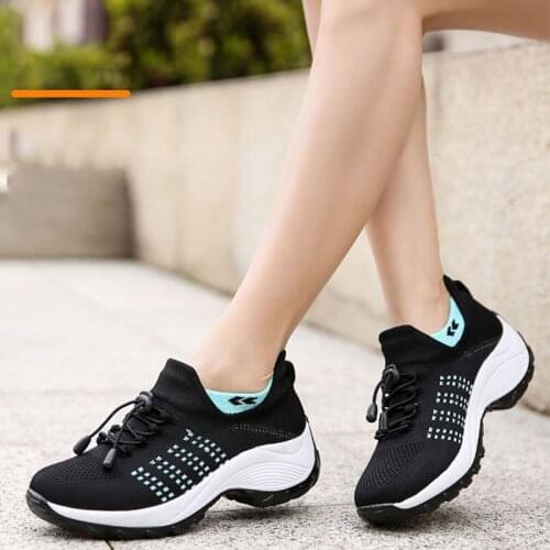 Women Flat Platform Running Shoes Woman Sneakers for Women 2020 Breathable Mesh Ladies Sock Sneakers Zapatillas Mujer