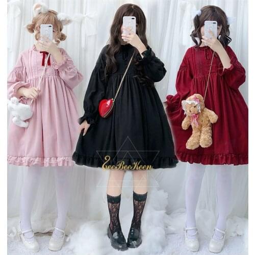 Cute Girls Sweet Lolita Dress Halloween Costume For women Cosplay Party Lolita Dress Pink Princess Dress Adult Cosplay Costume