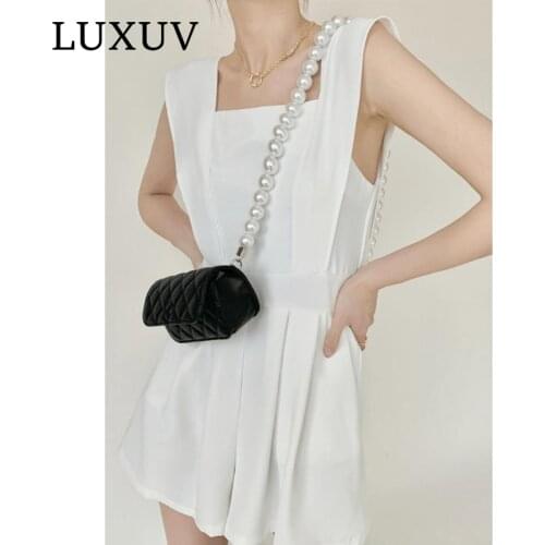 LUXUV Womens Jumpsuit Summer Clothing Lady Monkeys Casual Playsuit Combinations Overalls Shorts Pants Femme Office Bodysuit