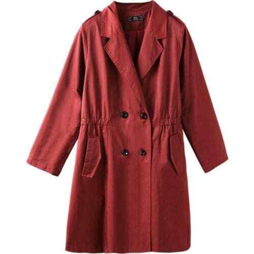Plus Size 10XL 9XL 4XL Women Long Sleeves Spring Trench Female Turn Down Collar Long Style Windbreaker Mujer Slim Trench Coats