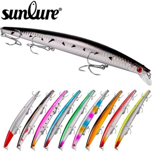 Sunlure 10PCS Floating Fishing Lures 18.5cm-7.28" Topwater Lure Wobbler 0.86oz-24.5g Bass Hard Artificial Bait Fising Tackle