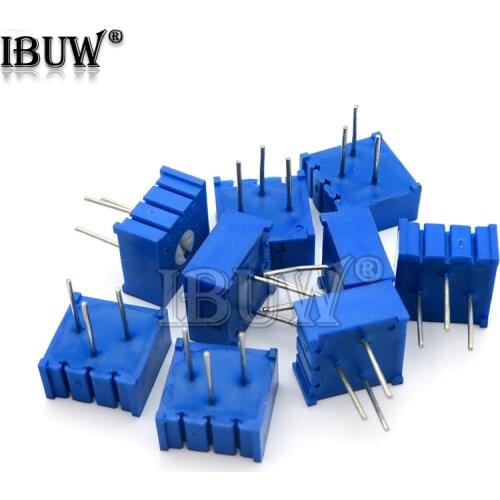 10PCS 3386P potentiometer precision adjustable resistance 100 200 500 ohm 1K 2K 5K 10K 20K 50K 100K 200K 500K 1M ohm 103