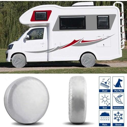 2/4pcs Wheel Tire Covers Case 210D Oxford cloth Tyre Tire Storage Bag For Car Van Caravan Truck