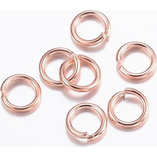 200pcs Stainless Steel Jump Rings 4.5mm 6mm Open Jump Rings & Split Ring Rose Gold DIY Jewelry Making Findings