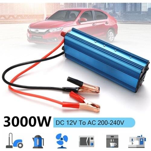 3000W Car Solar Power Inverter DC 12/ 24V to AC 220V Sine Wave USB