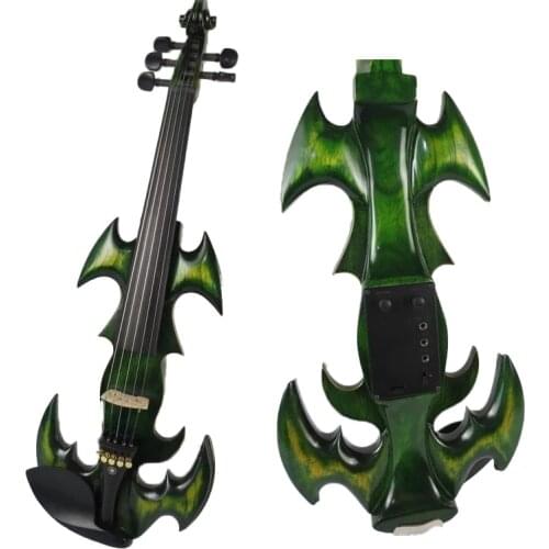 BEST model Green color streamline 5 strings 4/4 electric violin,solid wood