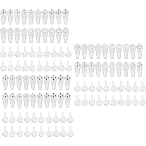 60x Invisible Traceless Wall Mount Photo Picture Frame Nail Hook Hanger 30mm