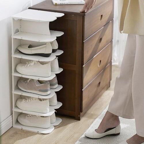 6 Layers Stackable Shoe Organizer Shoe Shelf Shoe Rack Stand Space Saving Shoe Hanger Shoe Box Cabinet