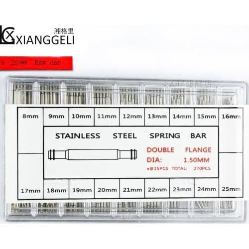 Watch accessories 8mm-25mm Raw ear elastic pin connection shaft spring pin waterproof Stainless steel