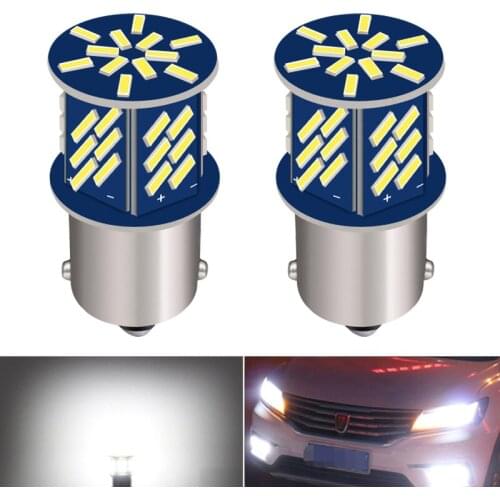 2Pcs P21w Led Super Bright White 1156 BA15S On Car Bulb 12v Backup Daylight Turn Signal Lamps Canbus High Quality Reverse Lights