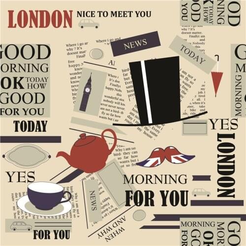 145cm*100cm Polyester Four-way stretch fabric for dress Vintage newspaper pattern custom printing shirt sewing fabric