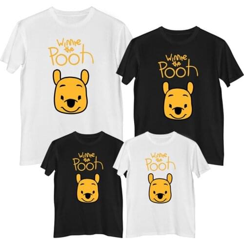 Disney Winnie the pooh T-shirt Comfortable 100% cotton Fashion girls boy t-shirt Mens Women tee shirt family matching outfits