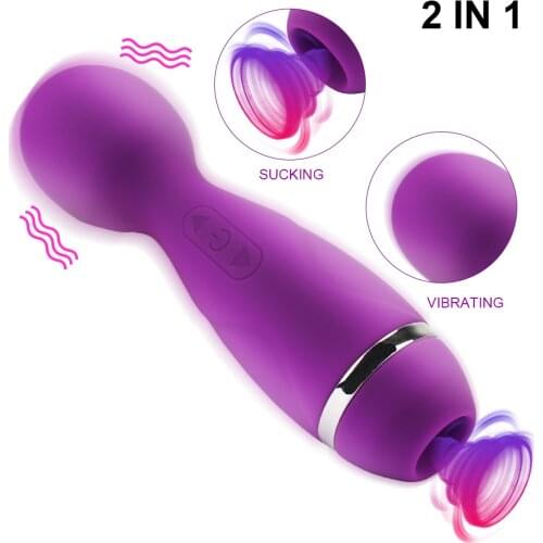 Sex Toys for Women Nipple Massager Dildo AV Stick Vibrator Vagina Sucking 8 Vibrating + 5 Sucking Mode Clitoris Stimulator
