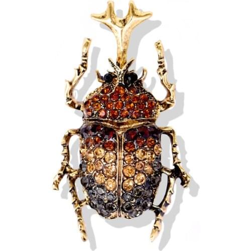 HOSENG Cartoon Uang Insect Brooch Rhinestone Alloy Man Banquet Birthday Party Christmas Elegant Gifts Accessories Jewelry HS_139