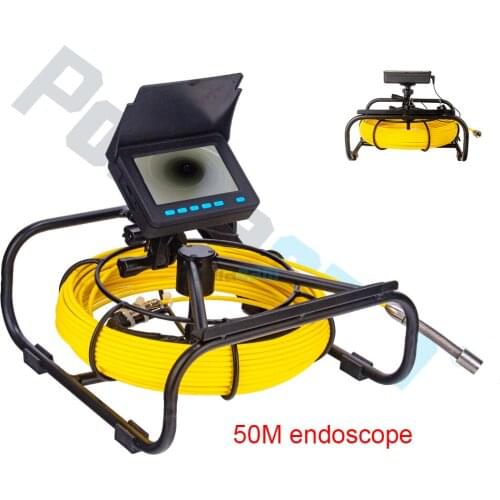 Endoscope Camera, 50M/165ft Pipe Camera 4.3 inch LCD Monitor Scope Camera HD Borescope Sewer Camera Waterproof IP68 Pipeline Ins