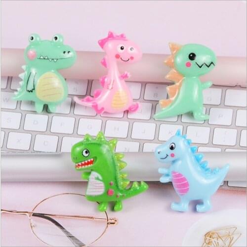 Kawaii dinosaur charms pendants for jewelry making bracelets necklace earrings making resin flat back cabochon