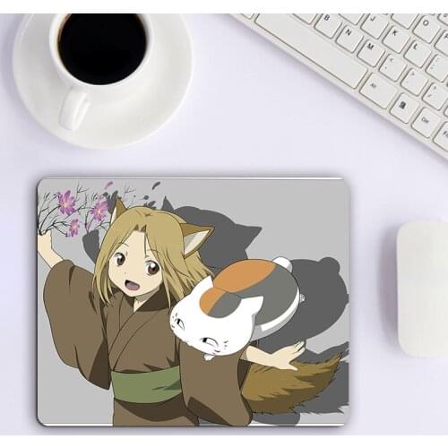 Small Mousepad With Cartoon Pattern of Natsume Yuujinchou PC Gamer Cabinet Setup Gamer Accessories Anime Rug Anime Mouse Pad