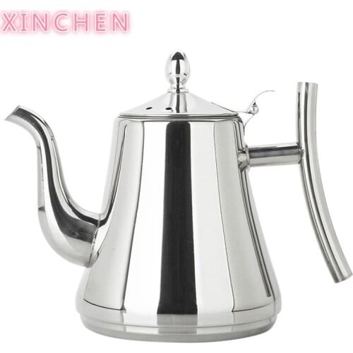 Tea Kettle Fashion Gold and Silver Color Tea Pot with Filter Type Hotel Tea Kettle 304 Stainless Steel Water Kettle Water Pot