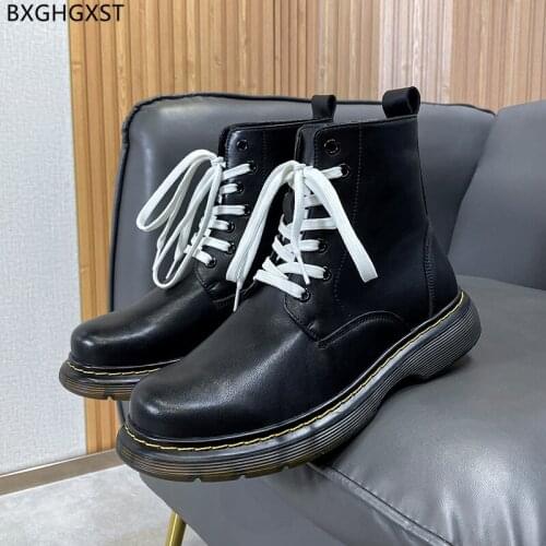 Motorcycle Shoes Men Ankle Boots for Men Male Martin Boots Man Outdoor Shoes for Man 2021 Winter Boots Men Shoes Leather Zapatos