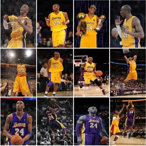 Square Round Drill Diy Diamond Painting Cross Stitch Kit Famous Basketball Players Rhinestone Embroidery Embroidered Mosaic Gift