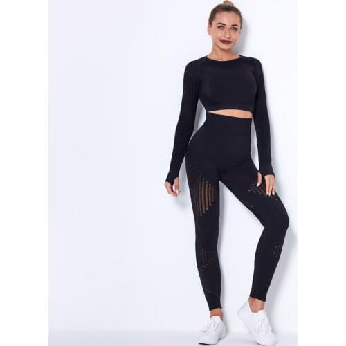 Yoga Set Movement Leggings Set Women Fitness Suit For Motion Clothes High Waist Gym Workout Sportswear Sports Clothing Female