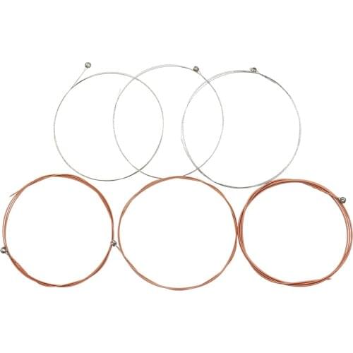 6 Pieces Phosphor Bronze Alloy Guitar Strings Set for Acoustic Guitar Musical Instrument Accessory Parts